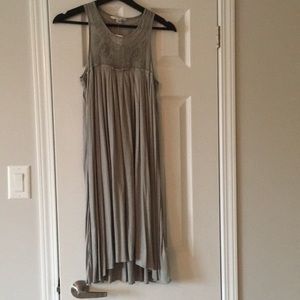 Banana Republic drape dress with beaded high neck
